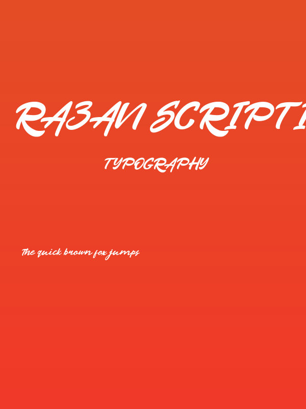 Razan Script Italic Poster