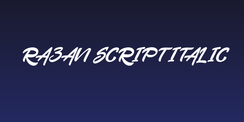 Razan Script Italic Social Header