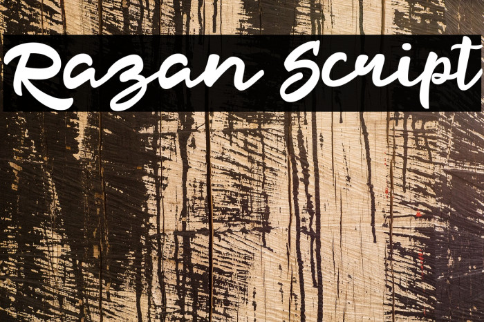 Razan Script Font examples