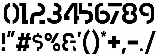 Razed Bold Font OTHER CHARS