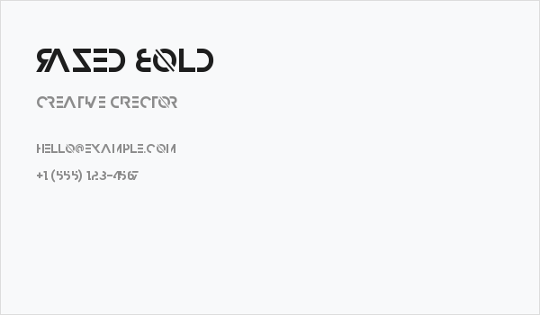 Razed Bold Business Card