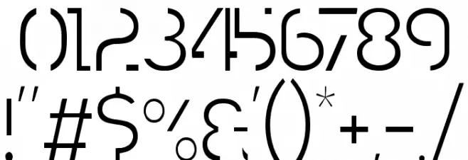 Razed Light Font OTHER CHARS