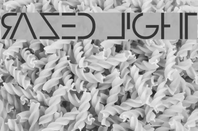 Razed Light Font examples