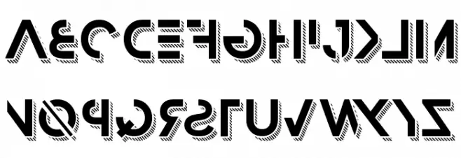 Razed Trend Schriftart Groß