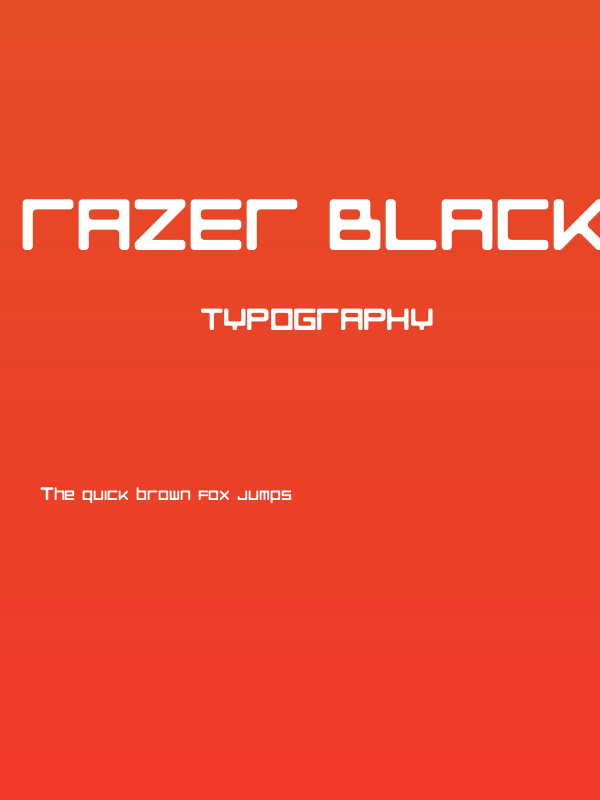 Razer Blackwidow Font Poster