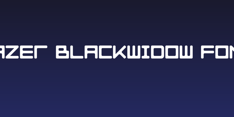 Razer Blackwidow Font Social Header