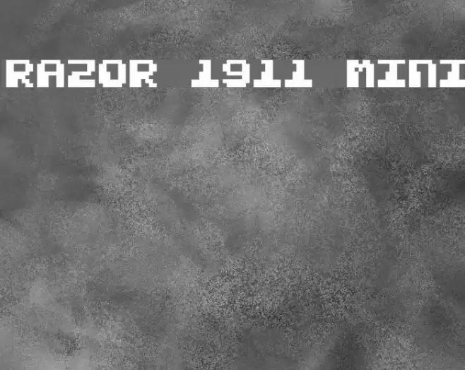 Razor 1911 Mini Font examples