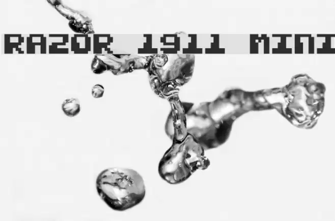 Razor 1911 Mini Font examples