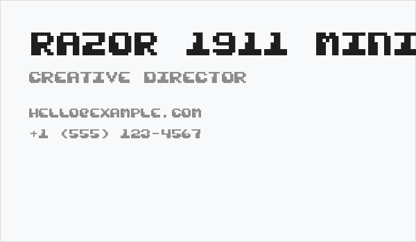 Razor 1911 Mini Business Card