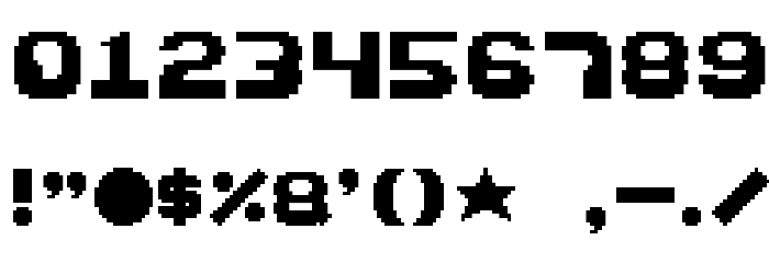 Razor 1911 Retro Font OTHER CHARS
