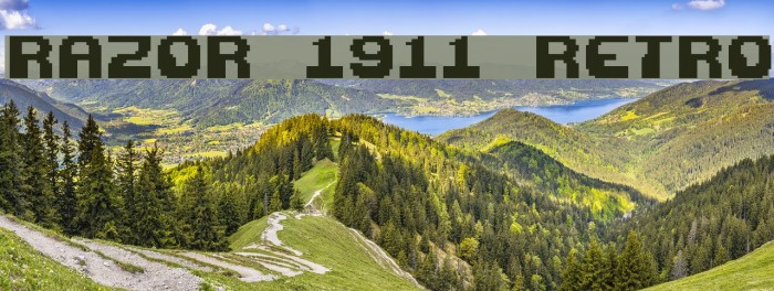 Razor 1911 Retro Font examples