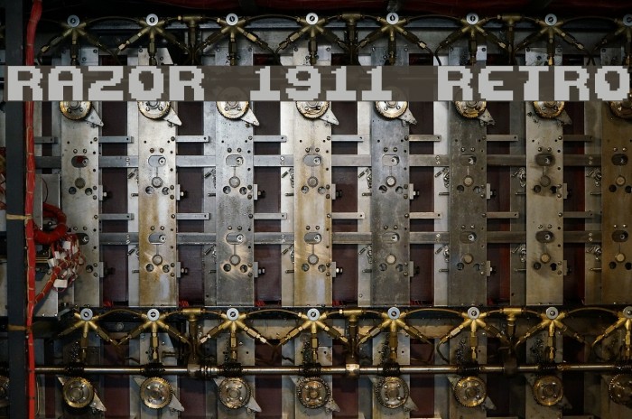 Razor 1911 Retro Font examples