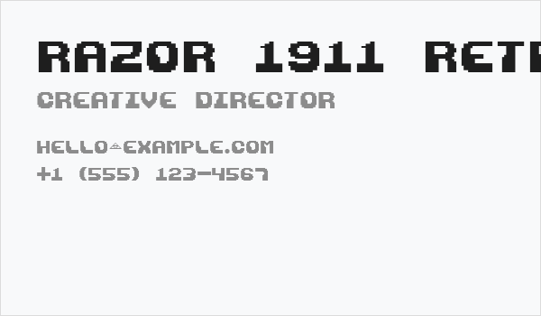 Razor 1911 Retro Business Card