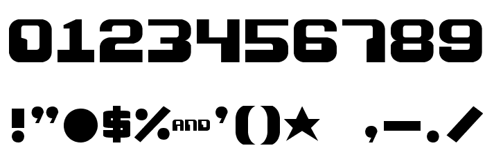 Razor 1911 Font OTHER CHARS