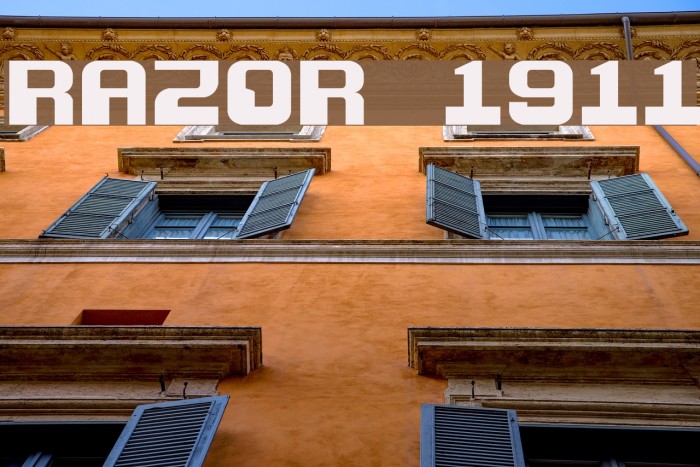 Razor 1911 Font examples