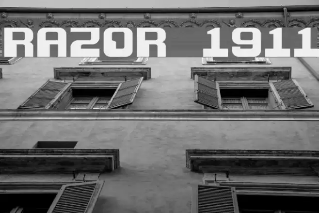 Razor 1911 Font examples