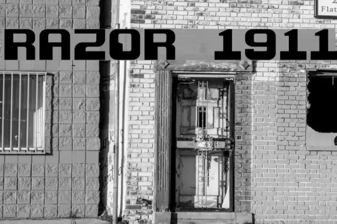 Razor 1911 Font examples