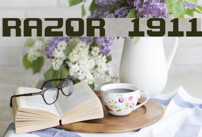 Razor 1911 Font examples