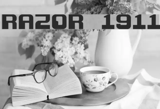Razor 1911 Font examples