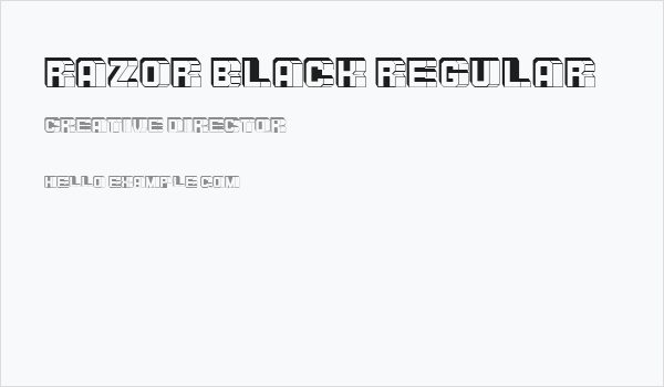 Razor Black Regular Business Card