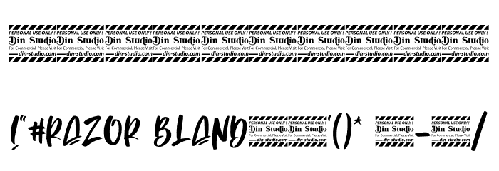 Razor Bland Personal Use Font OTHER CHARS