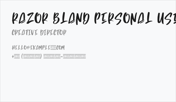 Razor Bland Personal Use Business Card