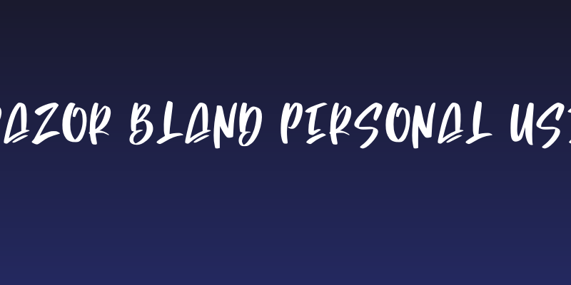 Razor Bland Personal Use Social Header