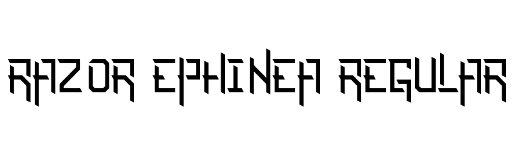 Razor Ephinea Regular  フリーフォントのダウンロード