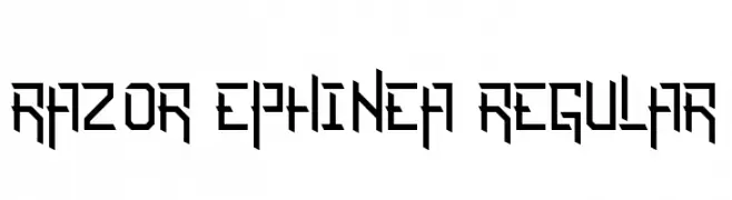 Razor Ephinea Regular  Frei Schriftart Herunterladen