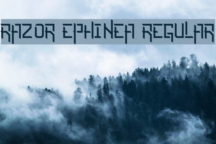 Razor Ephinea Regular Font examples
