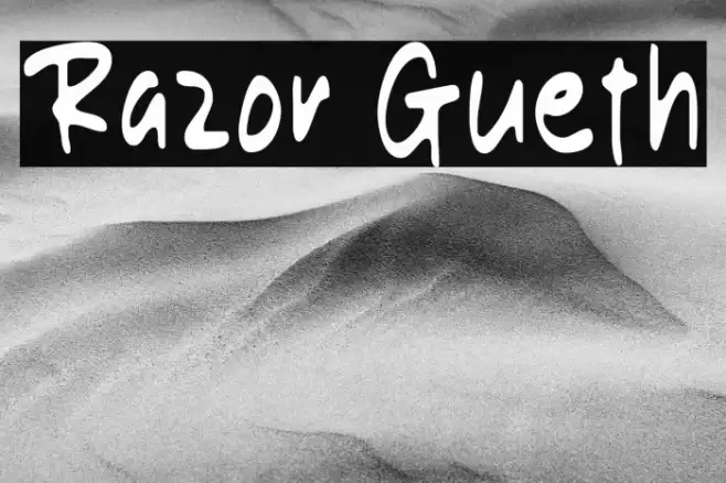 Razor Gueth Schriftart examples