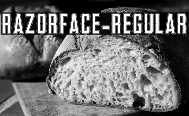 RazorFace-Regular Font examples