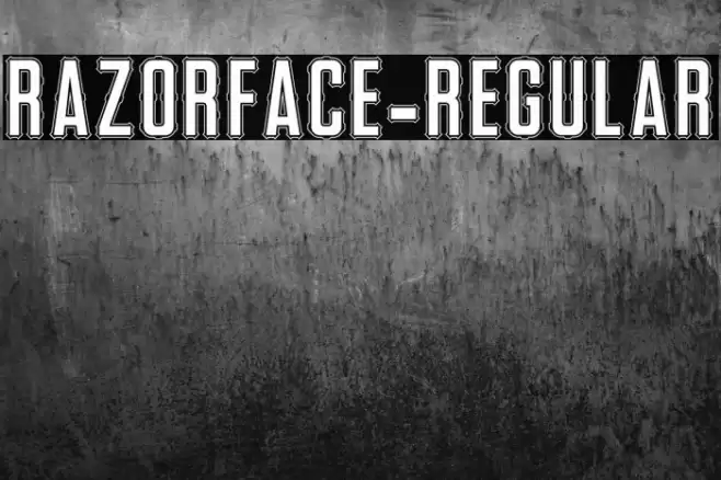 RazorFace-Regular Font examples