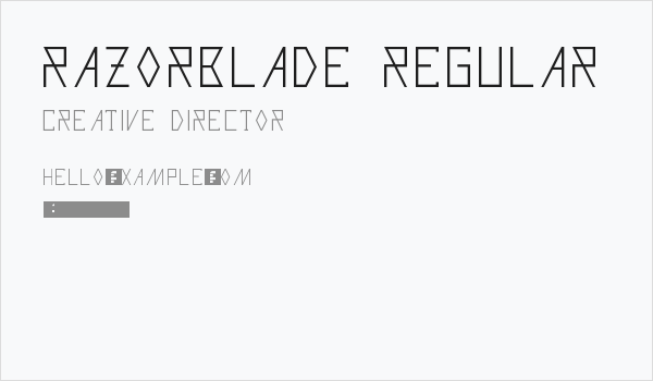 Razorblade Regular Business Card