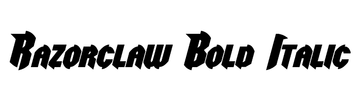 Razorclaw Bold Italic फ़ॉन्ट