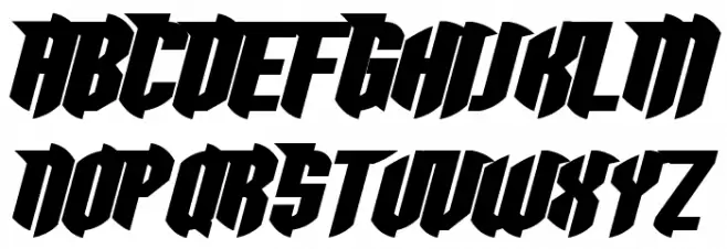Razorclaw Bold Italic 字体 大写