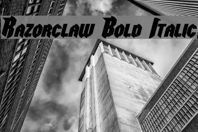 Razorclaw Bold Italic Polices examples