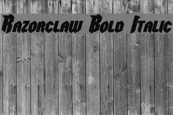 Razorclaw Bold Italic Polices examples