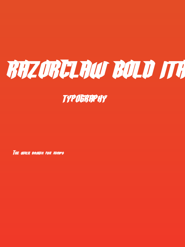 Razorclaw Bold Italic Poster