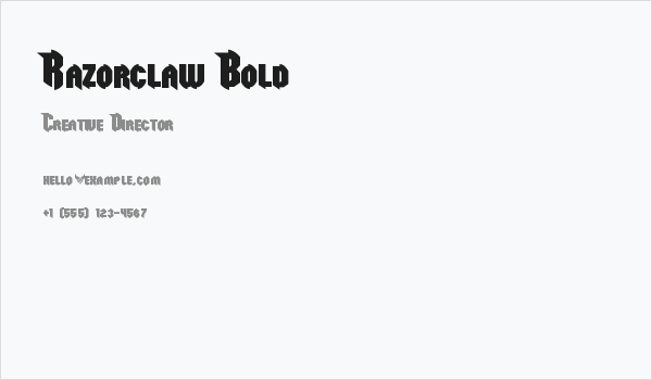 Razorclaw Bold Business Card