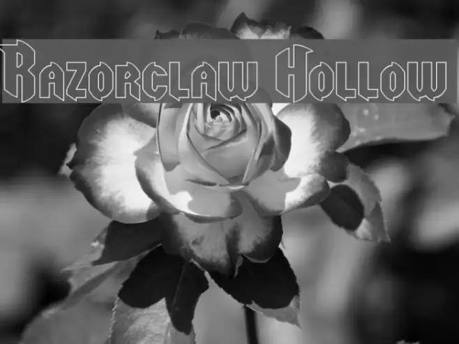 Razorclaw Hollow Font examples
