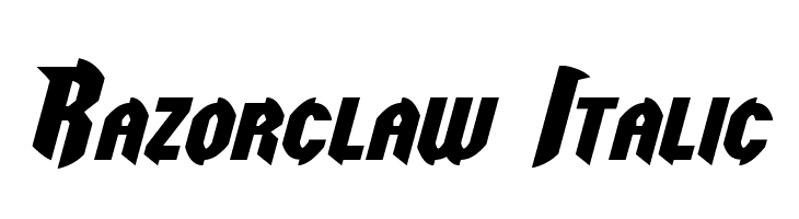 Razorclaw Italic  नि: शुल्क फ़ॉन्ट्स डाउनलोड