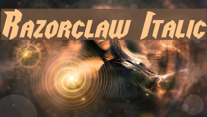 Razorclaw Italic Font examples