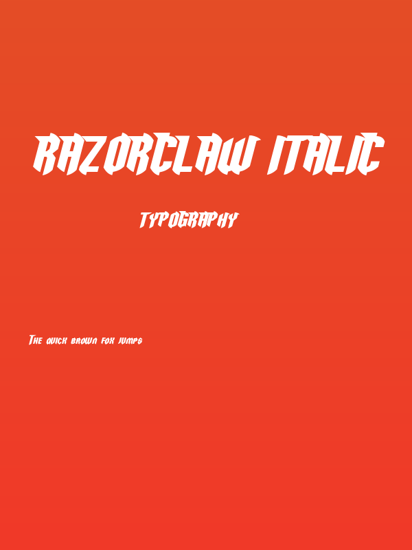 Razorclaw Italic Poster
