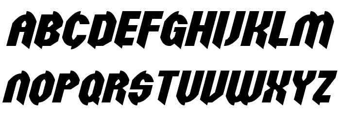 Razorclaw Italic Font LOWERCASE