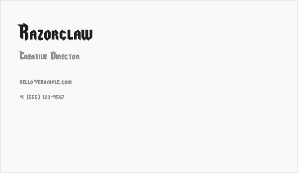 Razorclaw Business Card