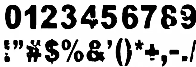 Razterhunch Burn Font OTHER CHARS