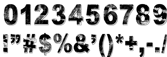 Razterhunch Shadow Font OTHER CHARS