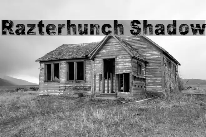 Razterhunch Shadow Font examples