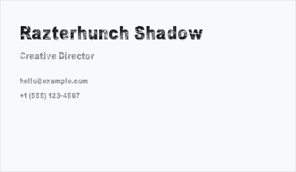 Razterhunch Shadow Business Card